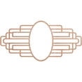 thumbnail image 1 of 34"W x 17"H x 9 3/8"IW x 16 1/8"IH x 1/4"T Elizabeth Wood Fretwork Pierced Ceiling Medallion, Cherry, 1 of 3