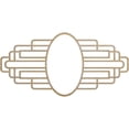 thumbnail image 1 of 34"W x 17"H x 9 3/8"IW x 16 1/8"IH x 1/4"T Elizabeth Wood Fretwork Pierced Ceiling Medallion, Hickory, 1 of 3