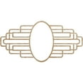 thumbnail image 1 of 34"W x 17"H x 9 3/8"IW x 16 1/8"IH x 1/4"T Elizabeth Wood Fretwork Pierced Ceiling Medallion, Red Oak, 1 of 3
