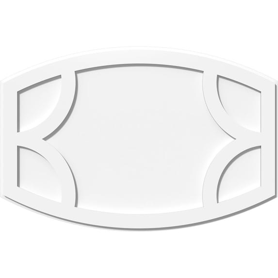 34"W x 22 5/8"H x 18 1/4"C x 1"P Kailey Architectural Grade PVC Contemporary Ceiling Medallion