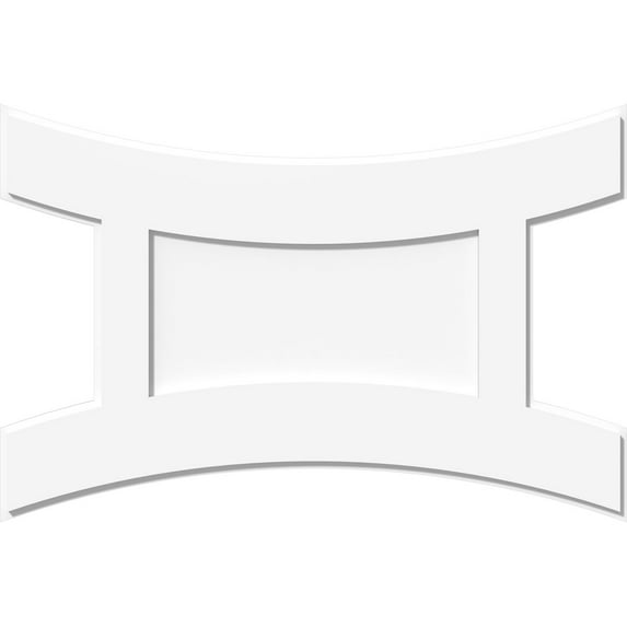 34"W x 22 5/8"H x 7 1/4"C x 1"P Haven Architectural Grade PVC Contemporary Ceiling Medallion