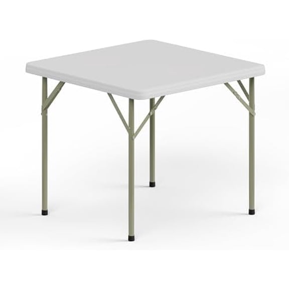 34" W x 34" L x 29" H Plastic Square Folding Utility Heavy Duty Table | Outdoor Indoor Kitchen Dining Wedding Market Events Camping BBQ$$Furniture