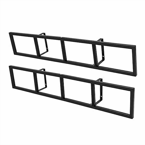 34" Wall Mount Media Storage Rack, CD DVD Organizer Metal Shelf, Cube Storage Media Shelf and Video Game Organizer (2Pcs - Black)