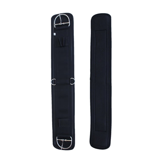 34" Western Black Nylon Webbed Neoprene Straight Rear Flank Saddle Cinch 97140-34