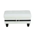 thumbnail image 1 of 34" Wide Faux Leather Vegan Leather Rectangle Tufted Hinged Flip-Top Storage Ottoman, Ottoman Bench, 1 of 6