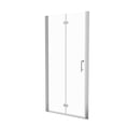 thumbnail image 1 of 34" Wide x 72" High Semi Frameless Clear Glass Shower Door, Bi-Fold Swing Shower Door With Handle For Bathroom Hotel Clear Glass Panel, 1 of 7