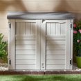 34 cubic feet outdoor storage shed for trash cans, garden accessories