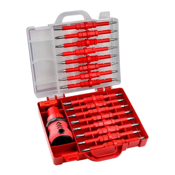 34 in 1 Ratchet Screwdriver Magnetic Labor Saving Construction Hand Tool Reversing Screwdriver Industrial Driver