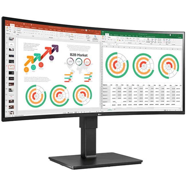 34 in. 3440 x 1440 IPS HDMI DP UltraWide Curved Monitor - Walmart.com