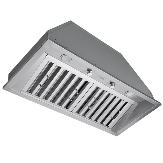 34 in. 600 CFM Ducted Insert Range Hood in Stainless Steel