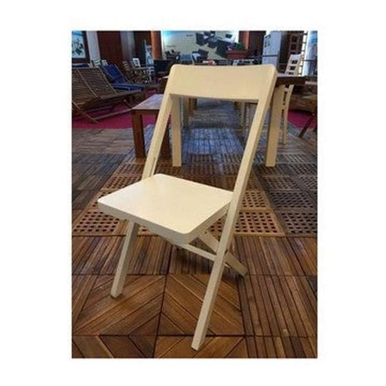 Beige 33'' Versatile Foldable Metal Chair with Angled Legs