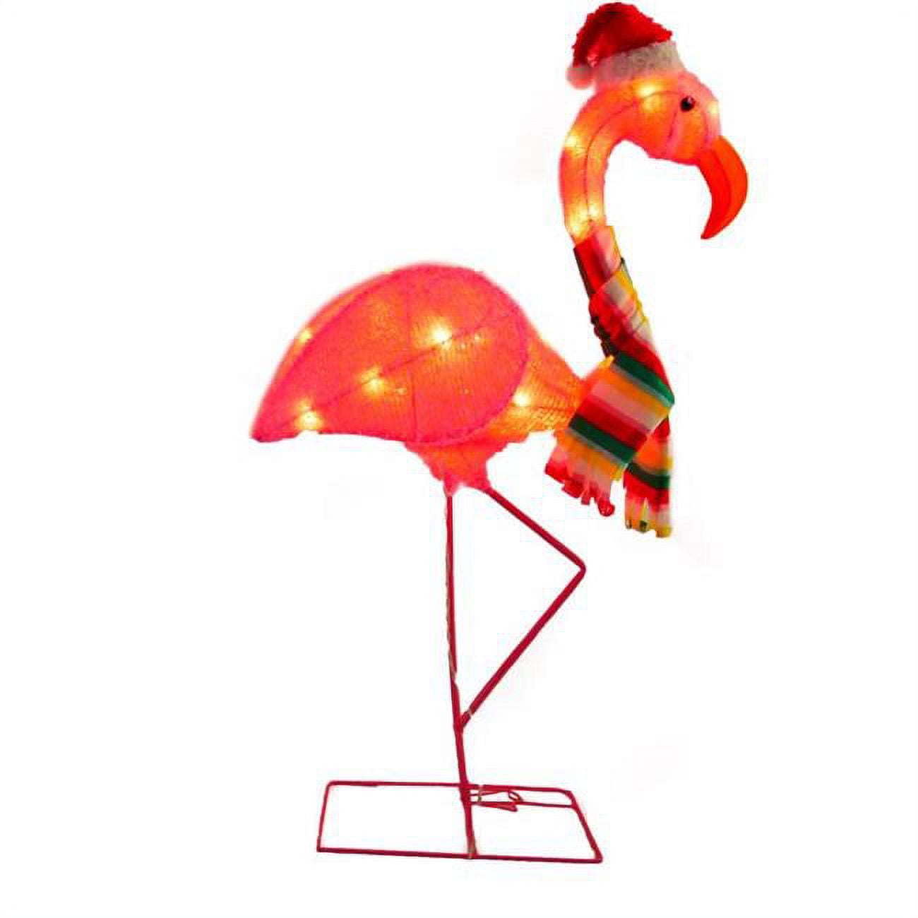 34 in. Incandescent Clear Lighted Flamingo Yard Decor - Walmart.com