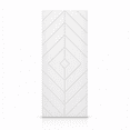 34 in. x 96 in. White Hollow Core Interior Door Slab with Geometric ...
