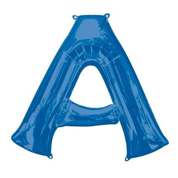 34 inch Letter A - Anagram - Blue Foil Mylar Balloon - Party Supplies Decorations