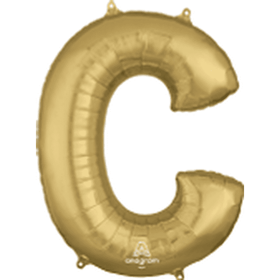 LRG SHP LETTER C - WHITE GOLD