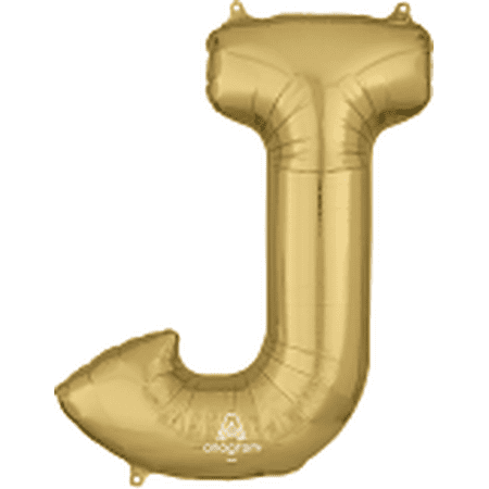 LRG SHP LETTER J - WHITE GOLD