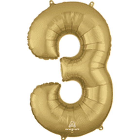 Number 3, White Gold 34 in