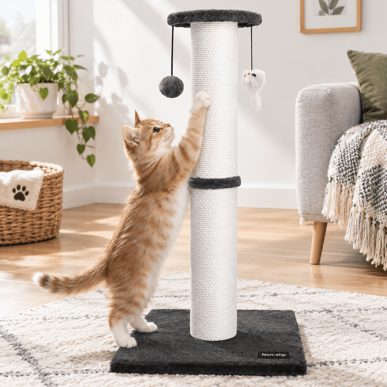 Large Cattery 34-inch Tall Cat For Large Cats Stable Base Black - Walmart.com