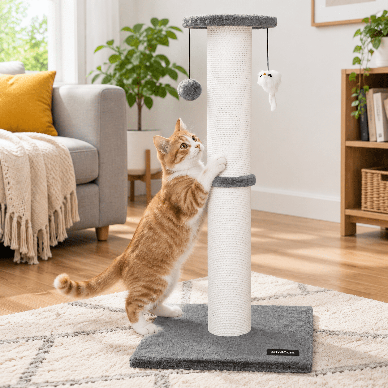 Large Cattery 34-inch Tall Cat For Large Cats Stable Base Gray - Walmart.com