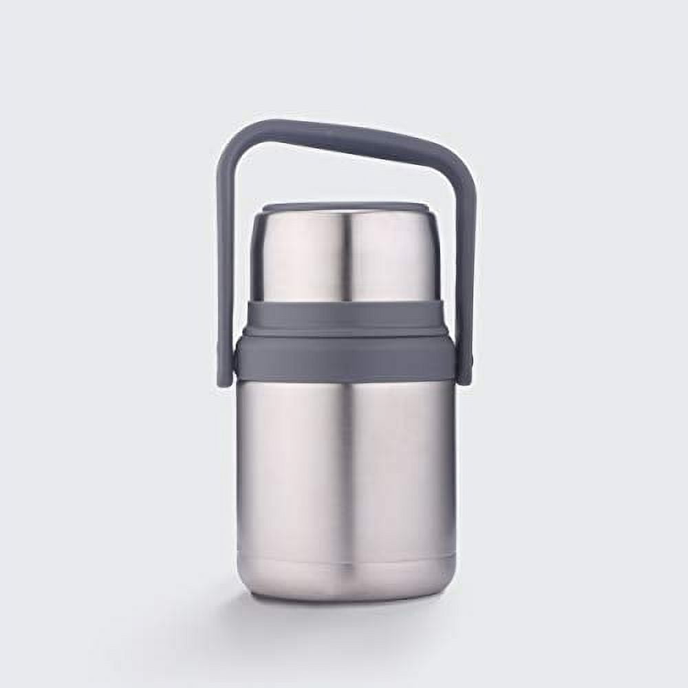 34 oz 18/10 Stainless Steel Vacuum Soup Jar, Full Size Stainless Steel Spoon, 34 Ounce Capacity, Vacuum Insulated