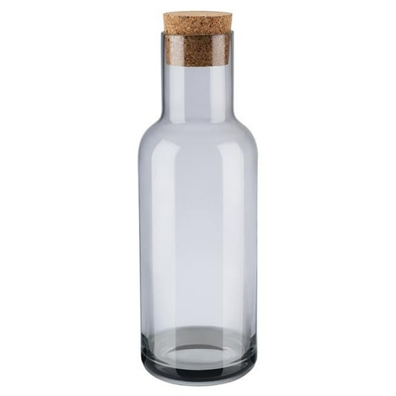 34 oz Fuum Water Carafe with Cork Lid, Smoke