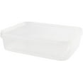 thumbnail image 1 of 50 oz Rectangular Clear Food Storage Containers with Lids - Stackable, Tamper Proof, BPA Free, Recyclable, Space Saver, Airtight Container, Kitchen Storage, Meal Prep, Take Out, Deli Container (10), 1 of 3