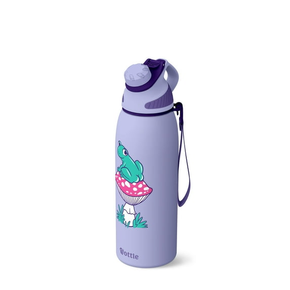 34 oz Wide Mouth Stainless Steel Insulated Water Bottle - Vacuum-Sealed, Leakproof Travel Flask with Straw - Keeps Drinks Cold 24H & Hot 10H - BPA-Free for Gym, Hiking & Car Cup Holder (Cheeky Frog)