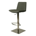 thumbnail image 1 of 34 to 43.75 x 17.75 x 20 in. Berkeley Hydraulic Barstool in Stainless Steel, PU Gray, 1 of 1