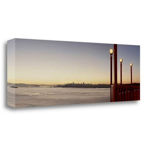 34" x 12" Golden Gate Bridge - 37 by Alan Blaustein Canvas Fabric Multi-Color