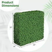 34" x 14" x 32.5"Artificial Boxwood Hedge Wall, Faux Greenery Room Divider Decorative Privacy Screen Fence Backdrop, Freestanding Hedging Shrubs for Indoor Outdoor Balcony Garden Yard Deck