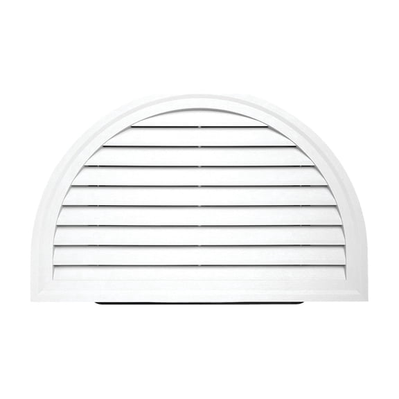34" x 22" Half Round Gable Vent - Pack of 2 Residential Use, Standard Application