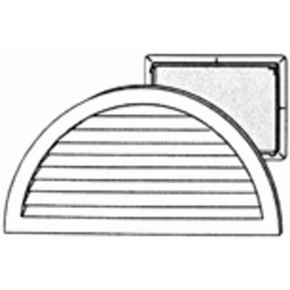 34 x 22 Half Round Gable Vent