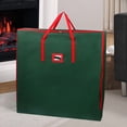 thumbnail image 1 of 34"x 34" Pop Up Christmas Tree Storage Box Green,Square Protective Bag for Artificial Xmas Trees,Wreath & Ornament Organization, 1 of 8
