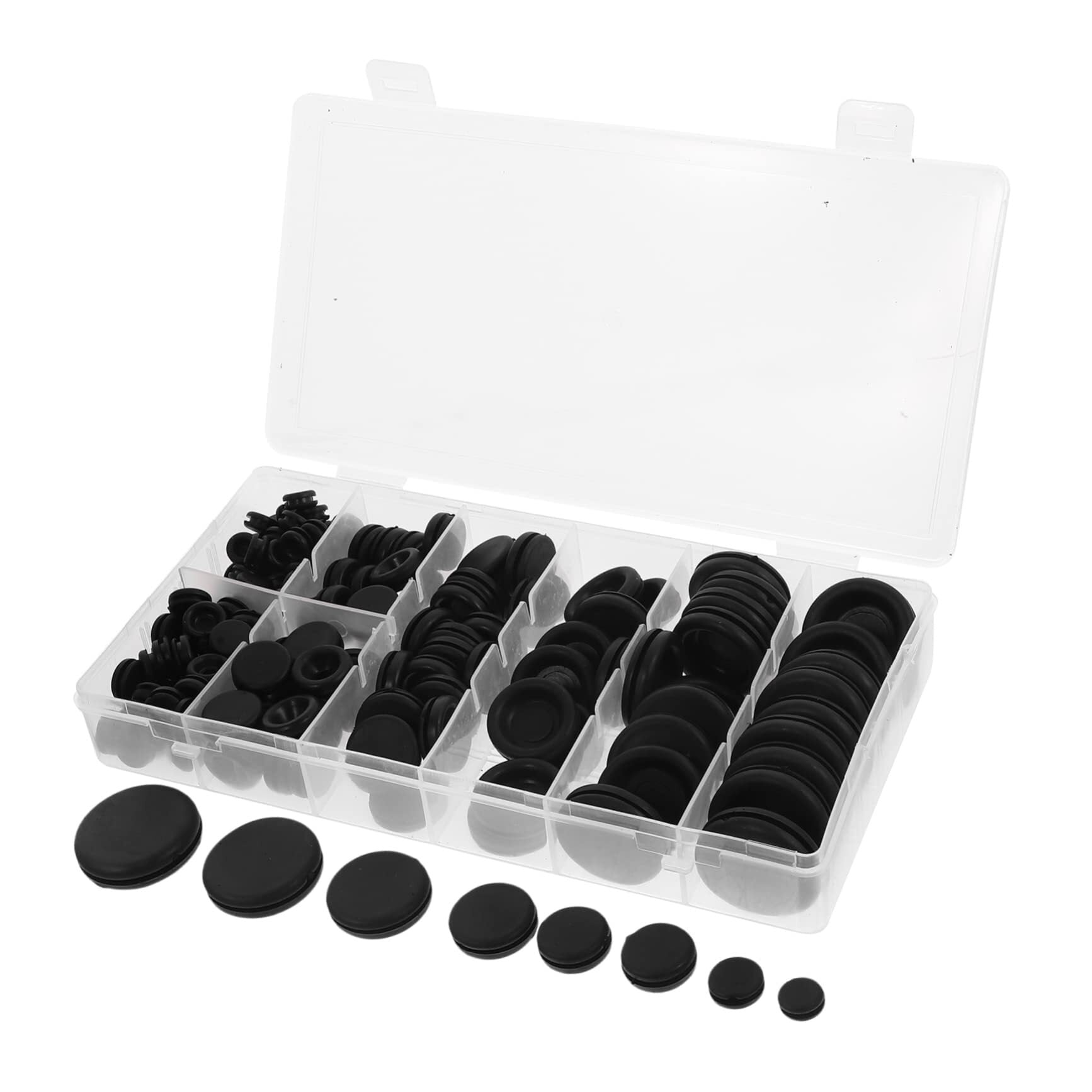 340 Pcs Guard Coil Rubber Ring Wiring Rubber Grommet Kit Rubber Washer Ring Gasket Rubber Sealing Gasket Washer Rubber Sealing Gasket Rubber Grommet for Wire Rubber Gasket