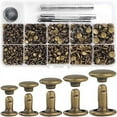 thumbnail image 1 of 340 Sets Leather Rivet Kit Rivets Leather Double Hat Rivets Apparel Fabric for Repairing C2896, 1 of 7