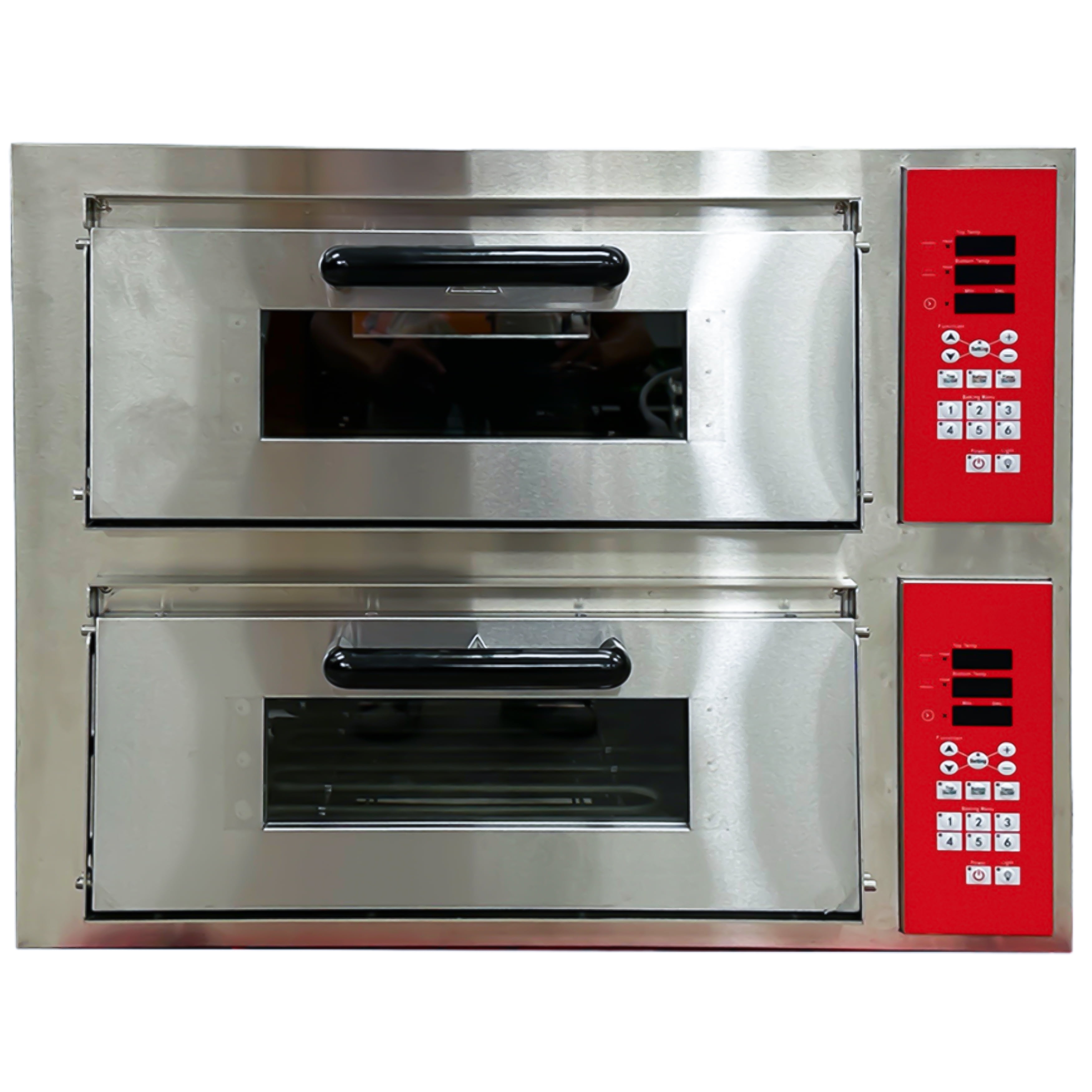 Heavy-Duty 3KW Electric Commercial Stainless Steel Double Deck Pizza Oven (SAK81427)