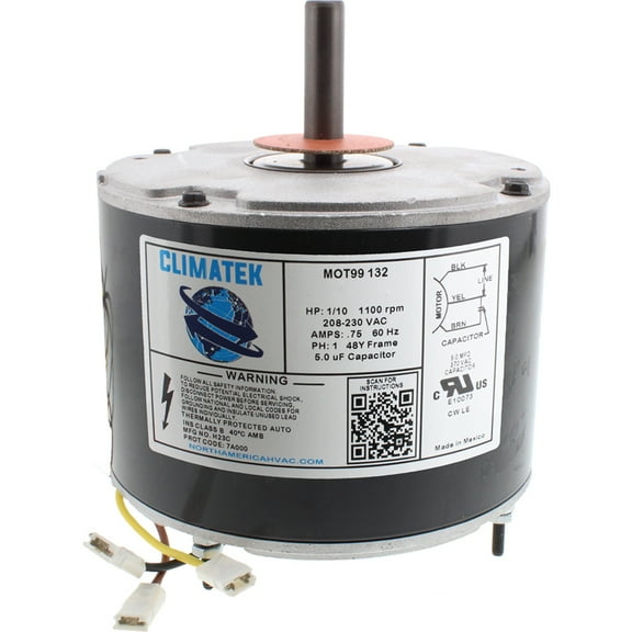 3402 - ClimaTek Upgraded 1/10 HP Condenser Fan Motor Replaces Emerson