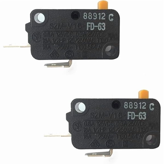3405-001034 Microwave Door Switch Replacement for LG Samsung GE Kenmore Microwave 3405-000178 AP4044834 SZM-V16-FD-63(Normally Open)(2 Pack) - Multi-Functional High-Efficiency Design fo