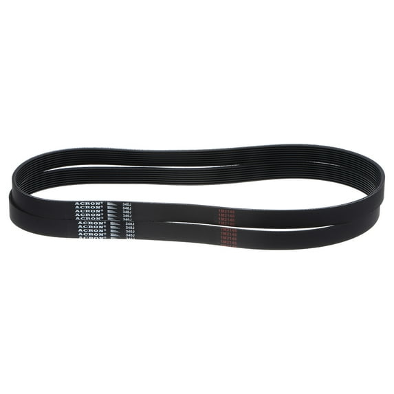 340J8 PJ V-Ribbed Belt 8 Ribs 34" Length x 0.74" Width, EPDM Industrial Transmission Serpentine Belt, 2 Packs