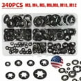 thumbnail image 1 of 340Pc Internal Tooth Star Lock Spring Quick Washer Push On Speed Nut Assortment, 1 of 5
