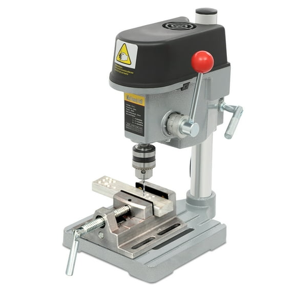 340W 3-Speed Mini Bench Drill Press 110V US Plug, Pure Copper Motor High Precision Benchtop Drilling Machine for DIY Wood Metal Plastic