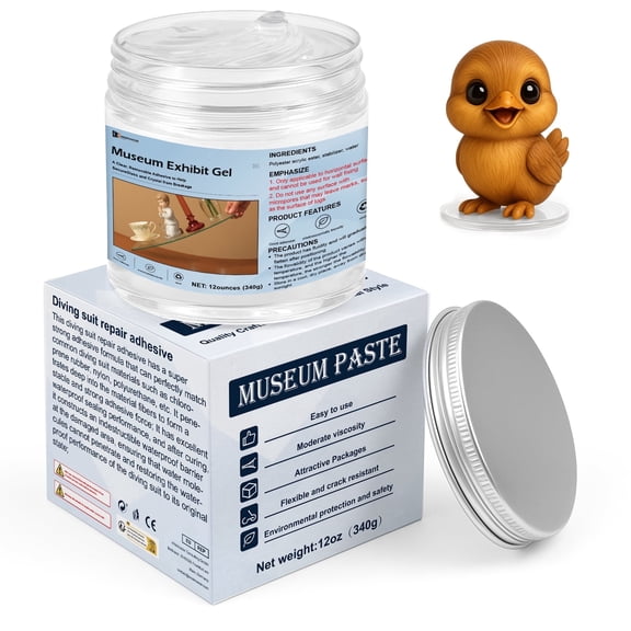 GDDP Fixing Gel, Removable, Reusable Gels for Glassware and Displays, Clear, 340g