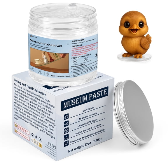 340g Clear Exhibits Fixing Gel, Removable, Reusable, Glassware, and Displays on Shelves