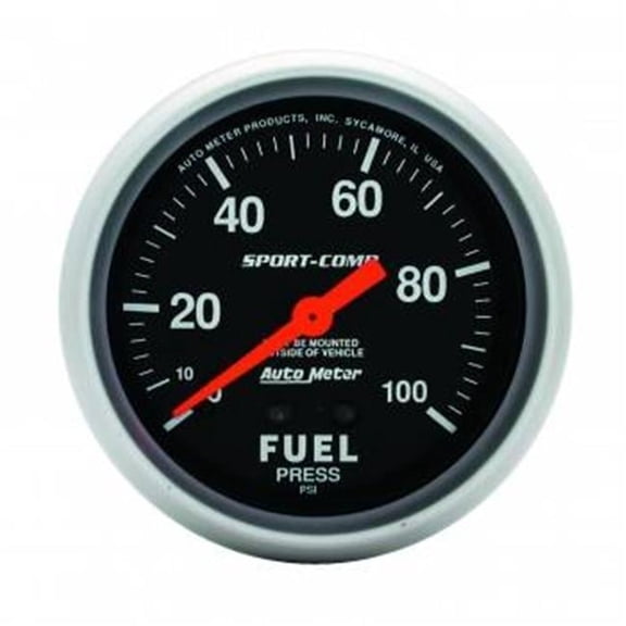 3412 Sport-Comp Mechanical Fuel Pressure Gauge - 2.62 in.