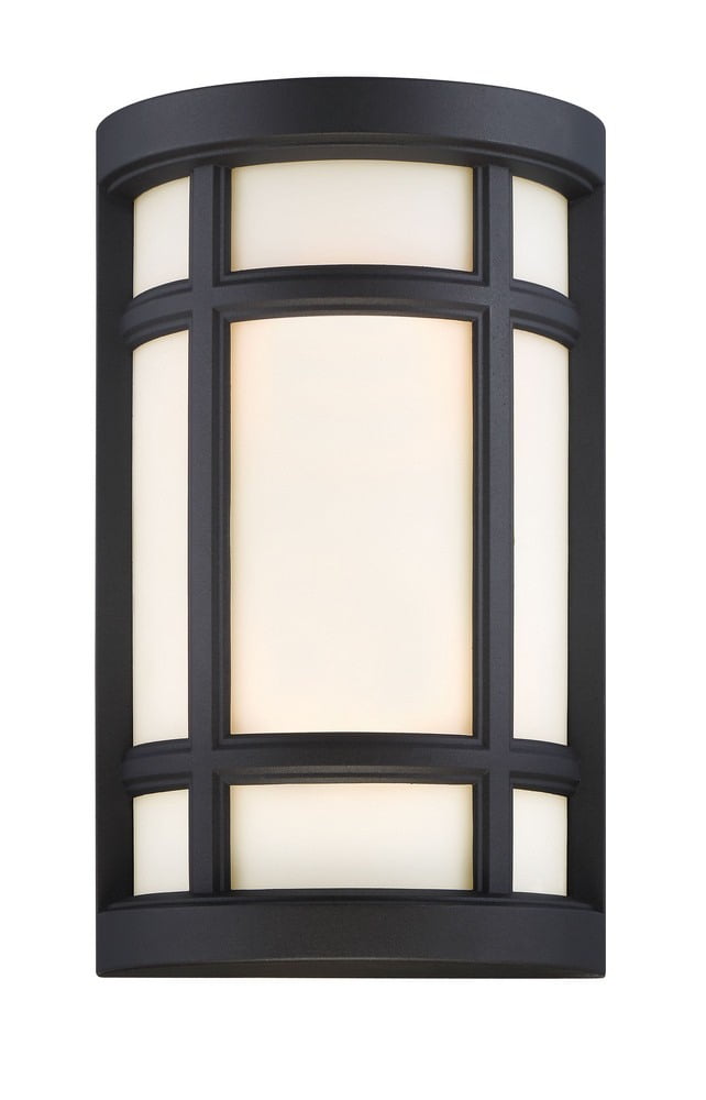 Matte Black Opal Glass 13" Wall Sconce