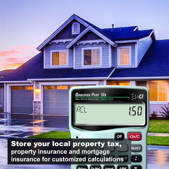 3415 Qualifier Plus IIIx Advanced Real Estate Mortgage Finance Calculator | Simple Operation | Buyer Pre-Qualifying | Solves Payments, Amortization, ARMs, Combos, FHA, VA, More