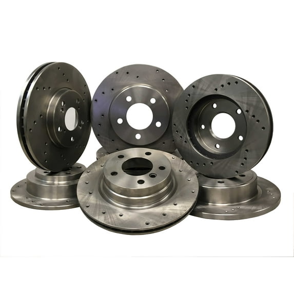 34268D Rear Drilled Brake Rotor pair of 2