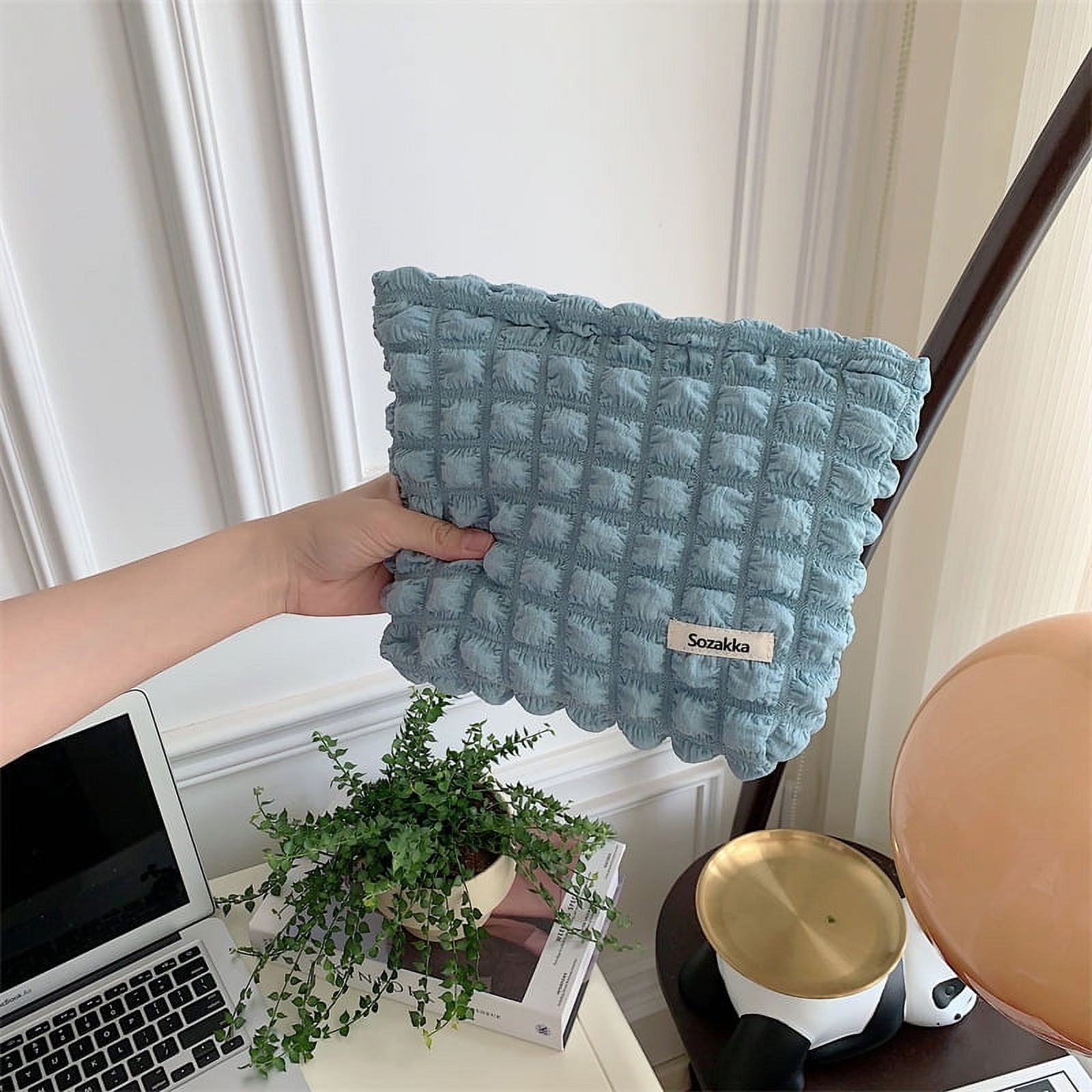 34276 Bubble Cloud Portable Large Capacity Cosmetic Bag Canvas Cosmetic