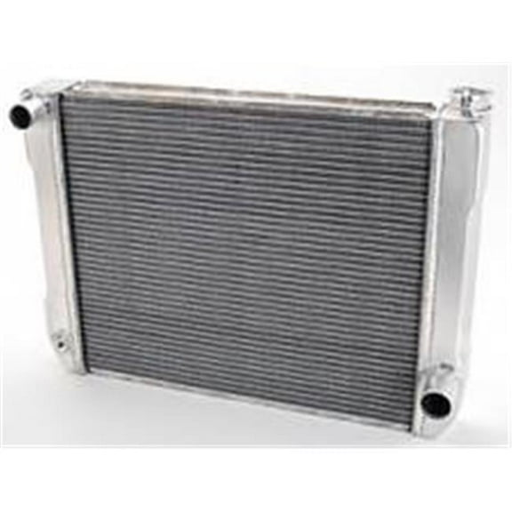 342A2816 19 x 29 x 3 in. -16 AN Inlet Crossflow Aluminum Radiator for Chevy Style