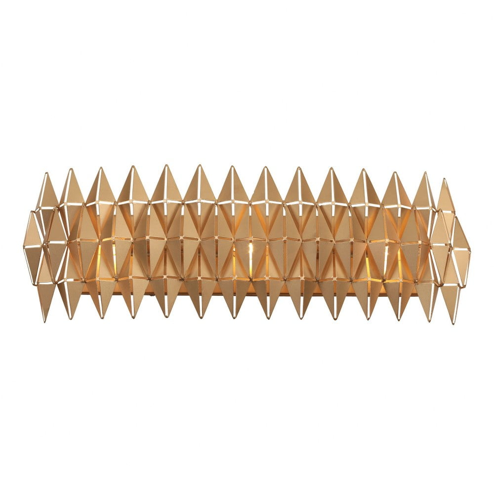 French Gold 3-Light Dimmable Steel Vanity Light
